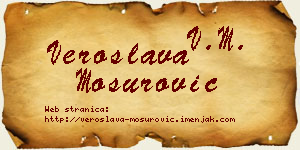 Veroslava Mosurović vizit kartica